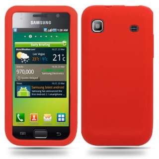   Store   Red Silicone Case Cover For Samsung Galaxy S Plus i9001 + Film
