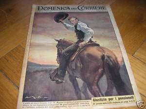 GARY COOPER MORTE COVER W.MOLINO DOMENICA CORRIERE 1961  