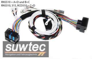 Bluetooth OEM VW Kabelsatz  5N0035730D  3C8035730A RNS 510 RNS 510 