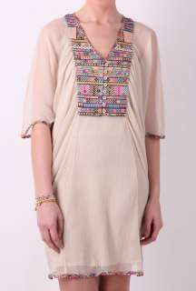 Benin Embroidered Tunic by Paul & Joe Sister   Neutral   Buy Dresses 
