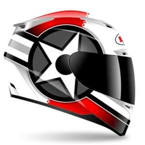  Bell Vortex Street Full Face Motorcycle Helmet Attack Red 
