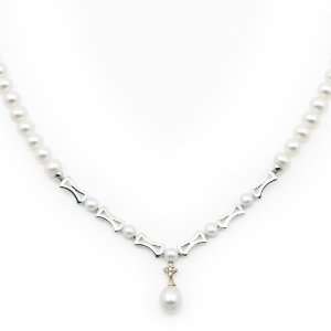   with 14K Yellow Gold Diamond Star and Pearl Drop Accent Jewelry