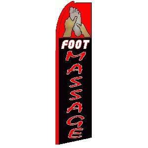  Foot Massage Extra Wide Swooper Feather Flag Office 