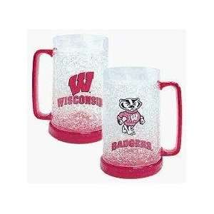 Wisconsin Badgers NCAA Crystal Freezer Mug  Sports 