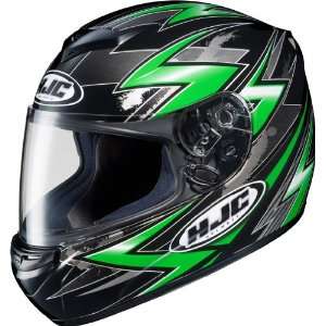 HJC CS R2 Thunder Full Face Motorcycle Helmet MC 4 Green Large L 0812 