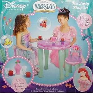 Disneys Little Mermaid   Ariel Table and Chairs Tea Party  Toys 