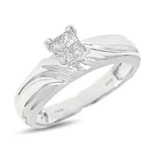  1/4 CT. T.W. Princess Cut Diamond Ladies Engagement Ring 