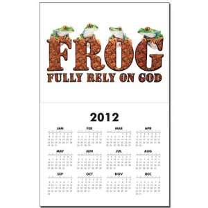Calendar Print w Current Year FROG Fully Rely On God