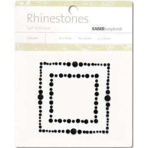  Kaisercraft Self Adhesive Rhinestones, Square Border Black 
