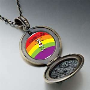  Rainbow Daddys Girl Pendant Necklace Pugster Jewelry