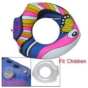   Multicolor Soft Plastic Inflatable Fish Shaped Swim Ring Toys & Games