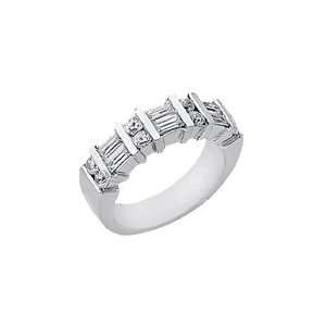   23 carat diamond wedding band ring straight baguettes 