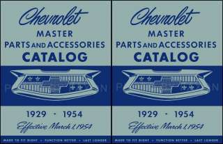 Chevrolet Master Parts Book 1951 1952 1953 1954 Chevy  