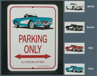 C1 1961 1962 Corvette Parking Only Car Sign  