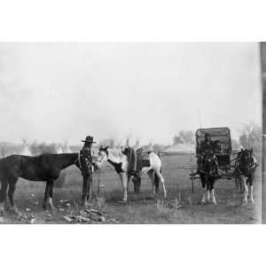  c1908 photo High Medicine Rock, Crow Indian with two 