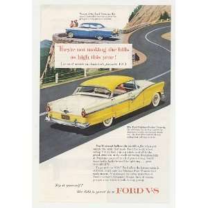  1956 Ford Fairlane Fordor Victoria and Customline Print Ad 