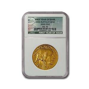  2006 1 oz Gold Buffalo Coins   MS 70 NGC   First Year of 