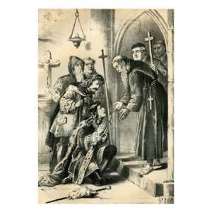  King James II received by the monks of La Trappe Abbey in 