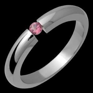  Eryn   size 4.25 Pink Tourmaline Titanium Ring Alain 