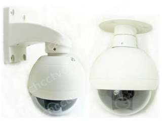 Mini 4 Outdoor 3x Zoom 520TVL CCD PTZ Waterproof Dome Camera 360°