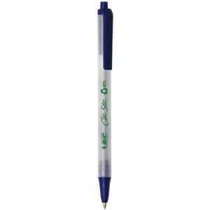 BIC Ecolutions Ballpoint Pen,Ink Color Blue   Barrel Color Clear 