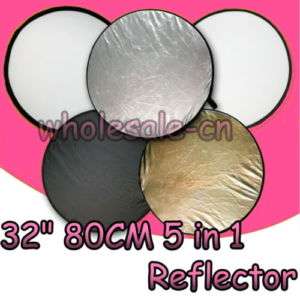 32 80CM 5in1 Light Multi Photo Collapsible Reflector ^  