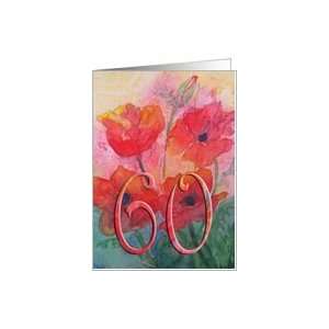  60th Anniversary Party Invite   Poppies Card Card Health 