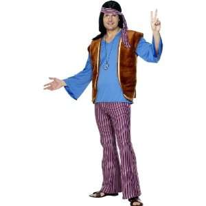   Hippy/Hippie 60S 70S Mens Fancy Dress Costume/Flares L Toys & Games