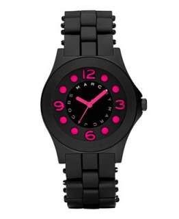 Marc by Marc Jacobs Watch, Womens Pelly Black Silicone Wrapped 