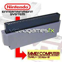 NES CARTRIDGE 72 TO FAMICOM 60 PIN GAME SYSTEM NINTENDO ADAPTER 