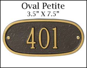 NEW PERSONALIZED OVAL PETITE ADDRESS PLAQUE MARKER SIGN  