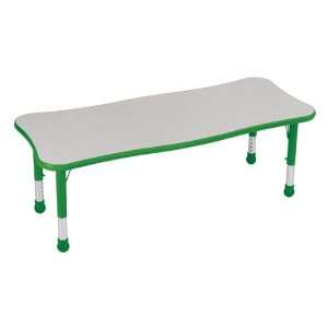  Rectangle Preschool Activity Table Green 30 W x 60 L 