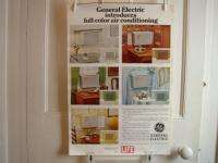 Vintage Poster General Electric Store Display GE 60s Appliances AC in 