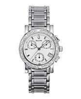 Bulova Watch, Womens Stainless Steel Bracelet 96R19