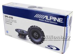 ALPINE SPS 610 TYPE S 6.5 240W 2 WAY CAR SPEAKERS PAIR  