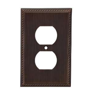 allen + roth Oil Rubbed Bronze Standard Duplex Receptacle Wall Plate 
