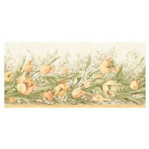  allen + roth Yellow Floral Trail Wallpaper Border 