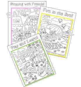 AMERICAN GIRL COCONUT birthday party COLORING PAGES  