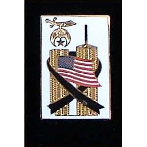   Shriners Masonic 9 11  U.S. American Flag Lapel Pin 