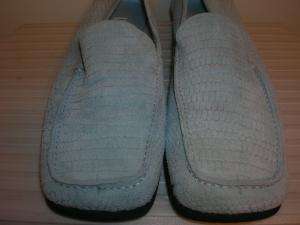 ANDREA PFISTER Light Blue Suede Loafers Shoes 39/9  
