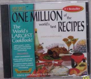 ONE MILLION RECIPES,THE WORLDS LARGEST COOKBOOK on CD NEW  