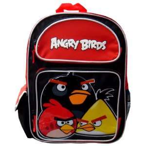  Angry Birds Red Black Yellow Bird Large Backpack Bag tote 