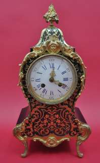 small boulle mantel clock stamped brevete 1870 impressive antique all 