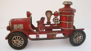 Antique HUBLEY Cast Iron 1920s FIRE PUMPER Truck Old Toy Fire Engine 
