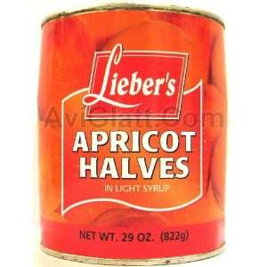 Liebers Apricot Halves in Light Syrup 29 oz  Grocery 