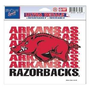  Arkansas Razorbacks NCAA Decal 5x6 Ultra Color Sports 