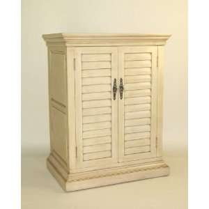  Solid Hardwood 27 TV Cabinet Armoire   Off White