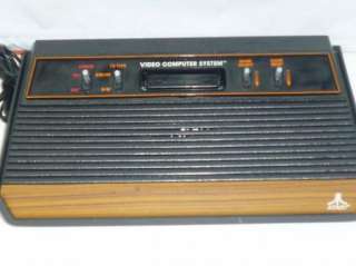 Vintage Atari 2600 System WoodGrain Console  