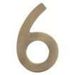 Architectural Mailbox 4 Cast Floating House Number 6 Antique Brass 