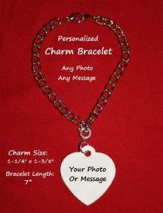 Baby FOOTPRINTS CHARM BRACELET Personalized Hearts  